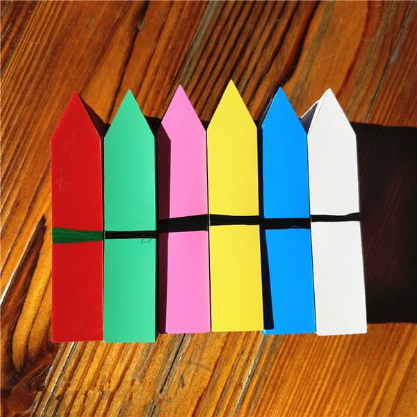 100 st plastväxtmärken, gröna plastträdgårdsmärken 10x2cm