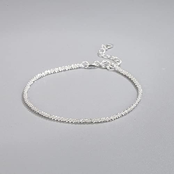 Justerbart armband i 925 sterling silver för kvinnor, glänsande och massivt