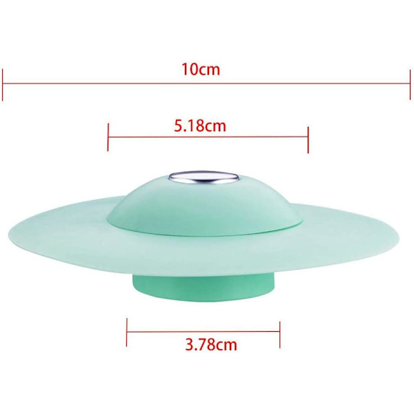 Diameter 10cm, (grøn) 1 pakke, silikone afløbsdæksel, badekar