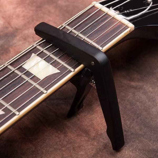 Sæt med 2 Sorte Capo til Akustisk og Elektrisk Guitar Hurtig