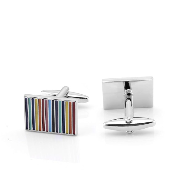 2 stk fargerike Life Color vertikale mansjettknapper
