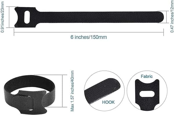 3 stk. Scratch Kabelbinder, Kabelbinder, Genanvendelige Kabelstyring