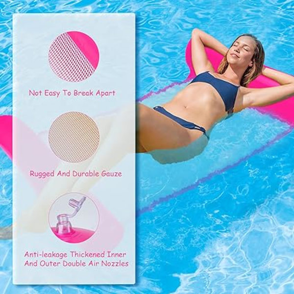 Vand Sjov Lounger, Flydende Seng (Pink), Swimmingpool, Strand