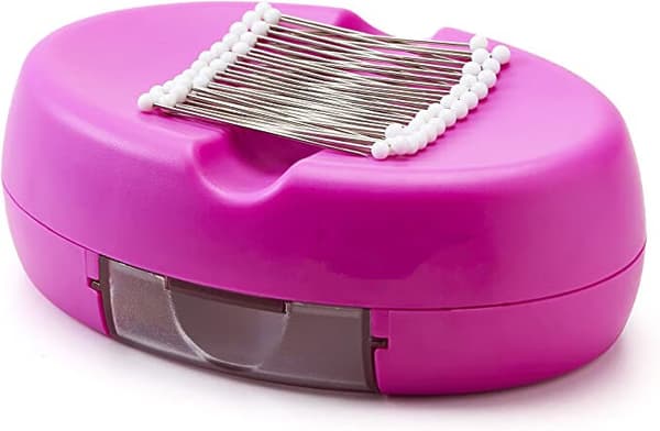 Magnetisk nåleplate med skuff (magenta)
