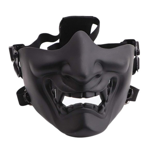 One Piece Sort Ansigtsmaske i Sort til Airsoft - Ond Djævel Monster