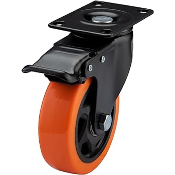 Rullar, Tunga Rullar, 100mm Swivel Rullar med Broms