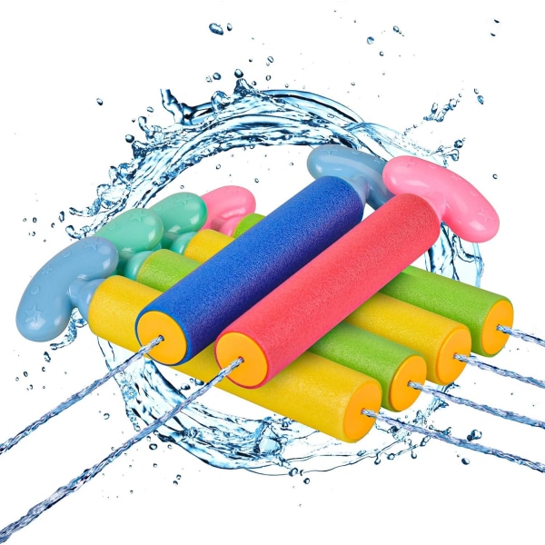 6st skumvattenpistol, färgglad vattenpistol långdistansbläster