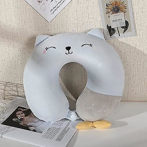 Rejsepude - Blød Memory Foam Nakkepude Til Voksne, Børn, Børn, Praktisk & Bærbar U-formet Nakkepude