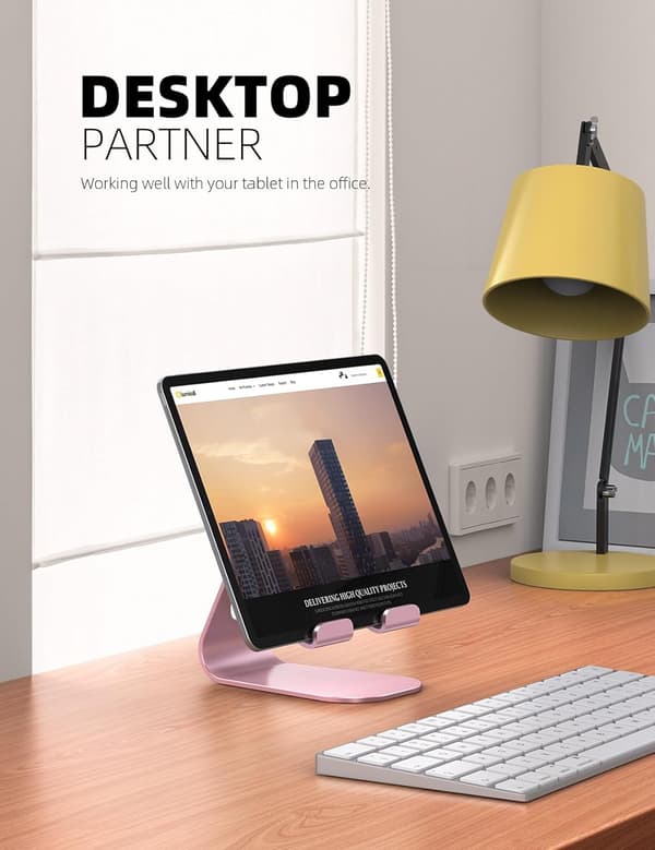 Tablet Stativ Justerbar, Tablet Stativ: Desktop Stativ Holder Dock Kompatibel med Tablet Som iPad 2018 Pro 9.7,
