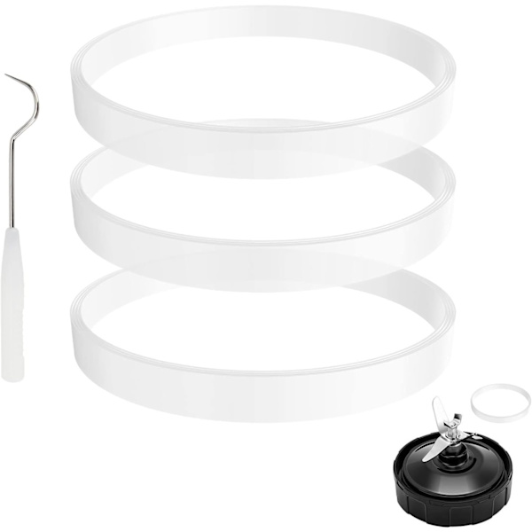 3 Pak Gummipakninger Udskiftningssæl Hvid Ring til Nutri Ninja Blender Udskiftning til Ninja Auto-iQ Pro Extract