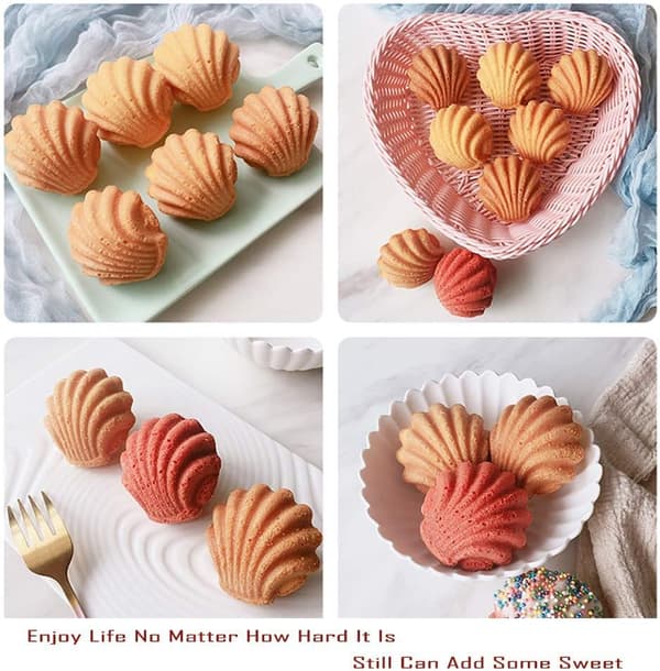 Moulle Madeleine 2 stk. Madeleine Bageform 6 Huller