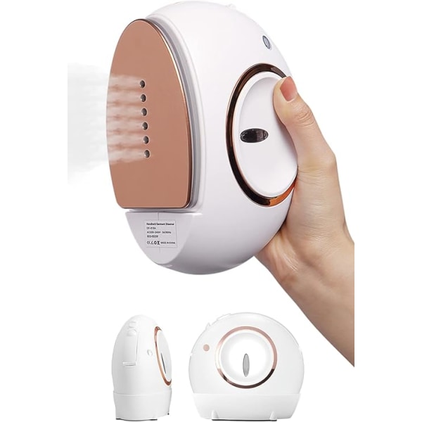 Mini portabelt ångstrykjärn (vit) för kläder, handhållna resor