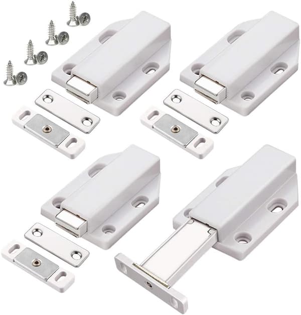 Skåpsdörr Push to Open Magnetisk Magnet Dörr 4 Stycken