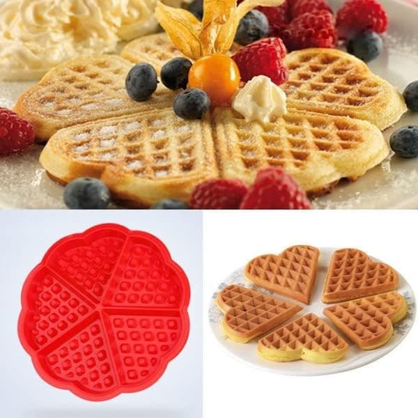1 vaffelbakeform/sjokoladeform/silikon bakeverktøy/rund