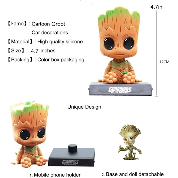Bil Dashboard Bobblehead Dukke Sød Bil Tilbehør, Supper Hero A
