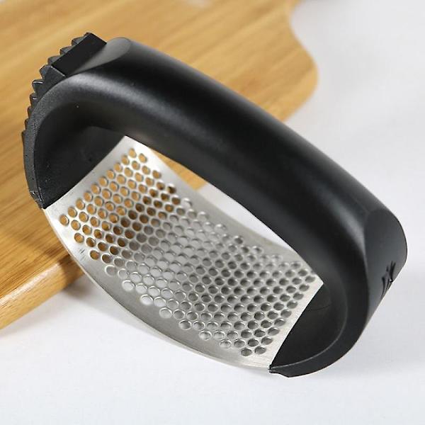 Hvitløkspresse, kjøttmørerhode, hvitløkshakker i rustfritt stål, ergonomisk håndtak, silikonskrellet for hvitløk, appelsinskrellet, fingerbeskyttelse, rengjøringsbørste