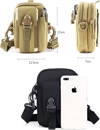 Alsidig Poly Tool Pouch, Taktisk Molle EDC Pouch med Mobilholder