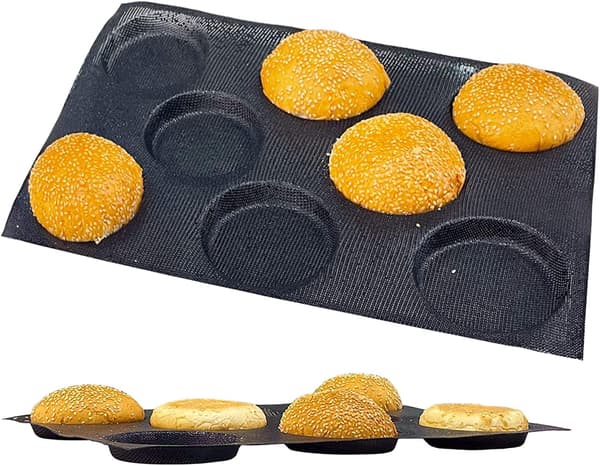 1 stk Brød Burgerform - Rund - Silikon - For Hamburger - 8