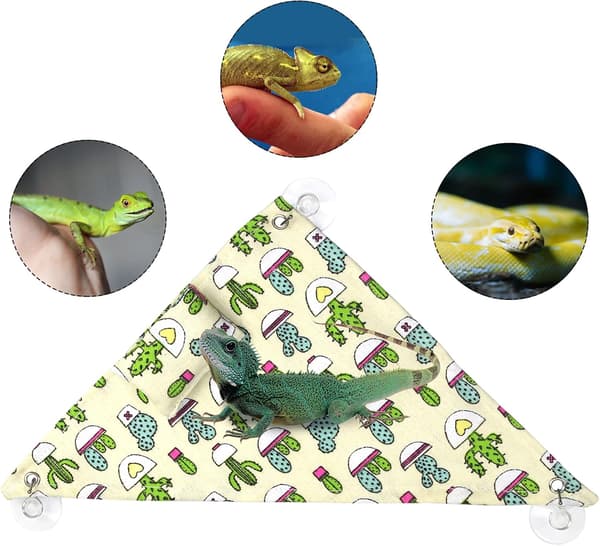 2 kameleonhamsterhängmattor och kuddar för små djur,