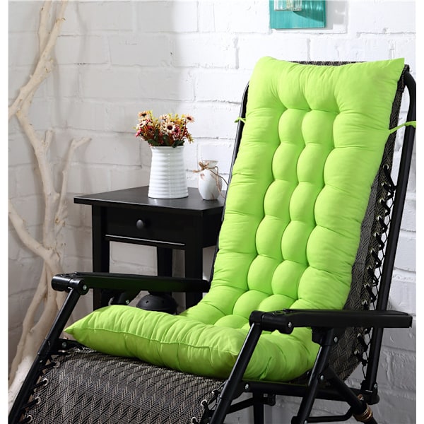 1 stk. græsgrøn 40 * 110 * 8 cm tyk recliner pude,