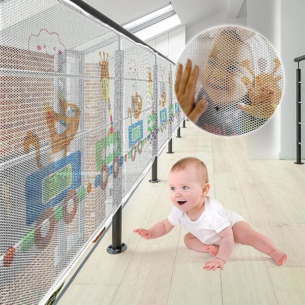 Portaiden suojaverkko (eläimille), 4,5 metrin turvaverkko, parvekkeen portaat