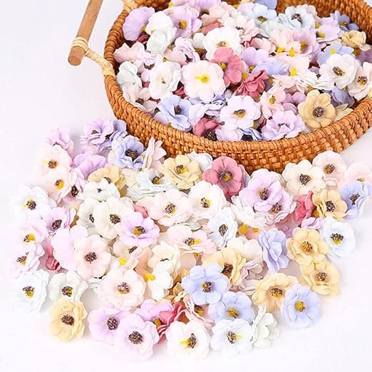 100 Kunstige Blomster 3cm Hode Daisy Kunstig Håndlaget