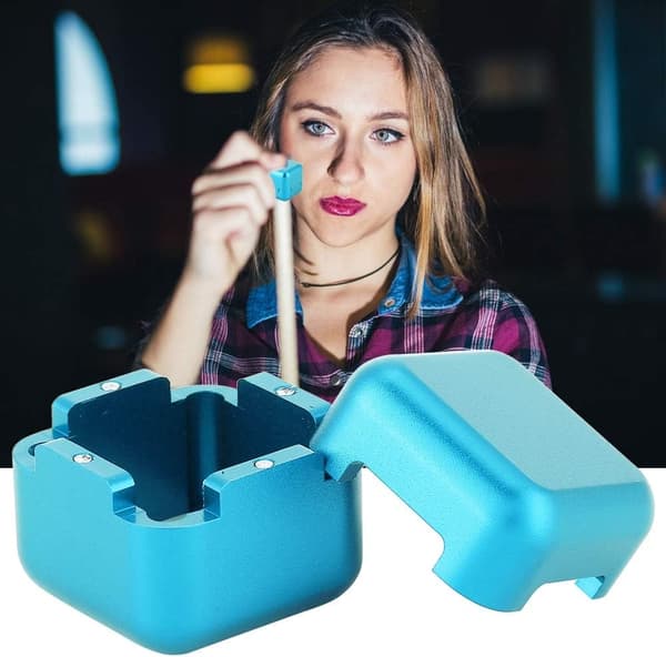 1 stk. billardkridtholders aluminium bærbar mini magnetisk