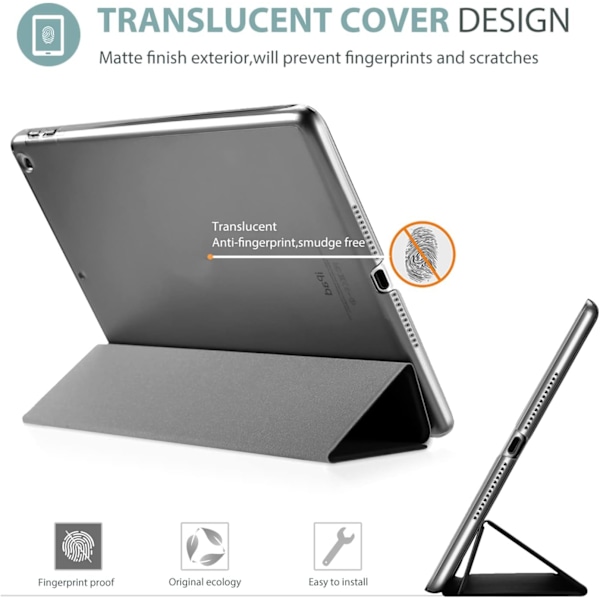 Smart Case for iPad 9,7 tommer iPad 6. / 5. generasjon Case 2018 2017 (Modell: A1893 A1954 A1822 A1823), Ultra Slim Lig