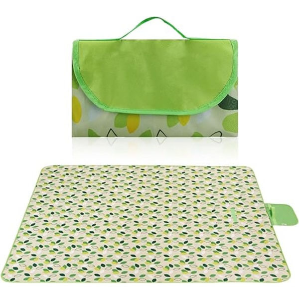 Grön 150*200cm picknickfilt, vikbar portabel utomhuspicknick