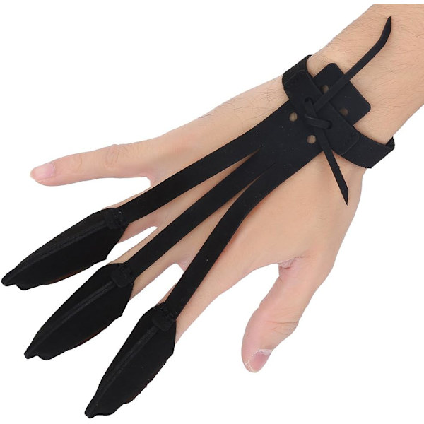 1 Skyttehandske, 3-Fingerskyttehandskar Skyddande Handskar för Bågskytte