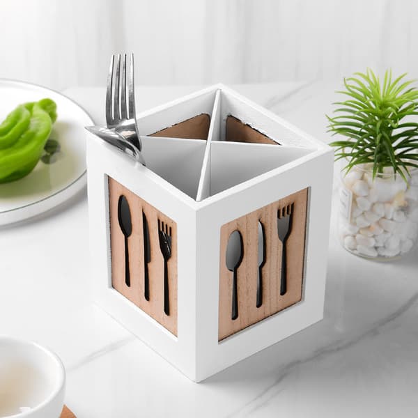 1 besticksställ, träbox Modern handgjord, multifunktionell