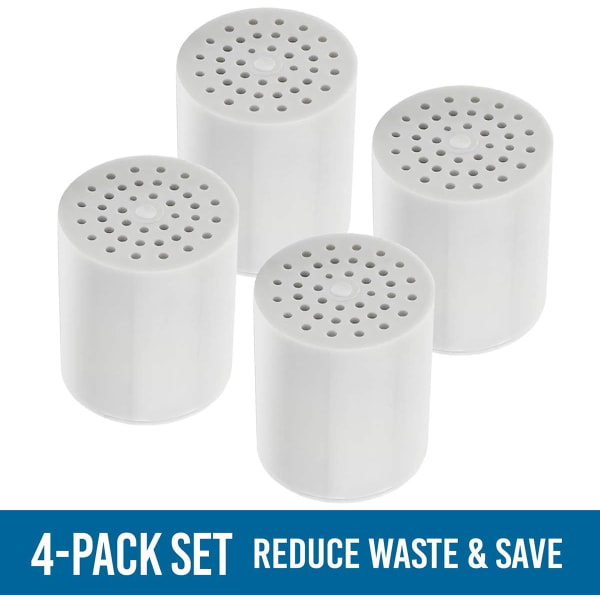 4-pack 15-stegs duschfilterersättningskassett, duschfilter