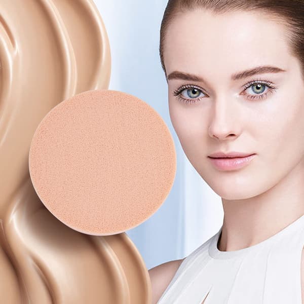 12-pack rund svamp för puderapplicering, ansiktsmakeup