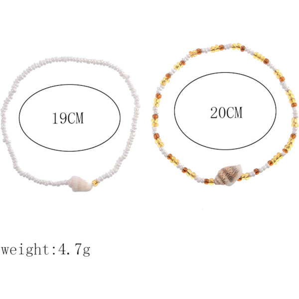 1 setti kahta osaa nilkkaketju helmiä käsintehty nilkkaketju Boho