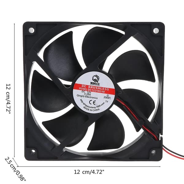 120mm Computer Case Fan Dc 12v Køleventilator Til Computer Case 2pin 2300rpm