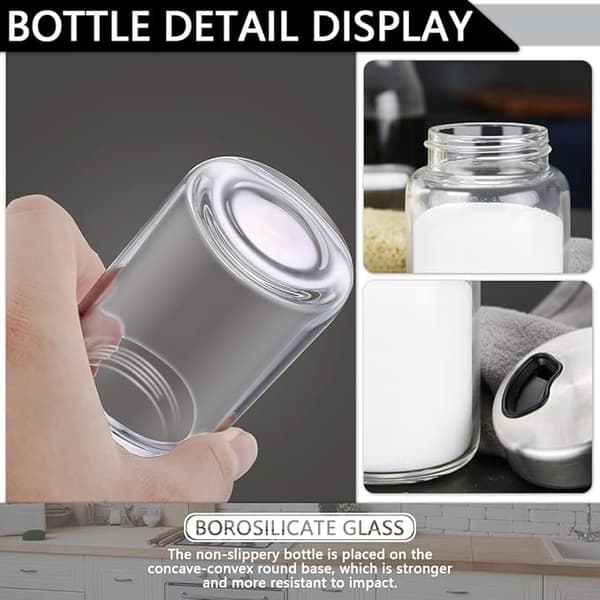 1 stk Krydderidåser, Borosilikatglas Krydderidåser, 200ml Opbevaring