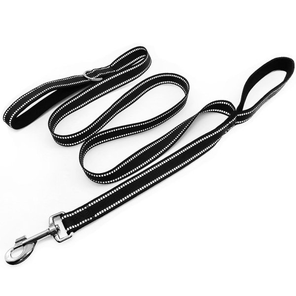 Polstret hundelead 1,75 m, Sort