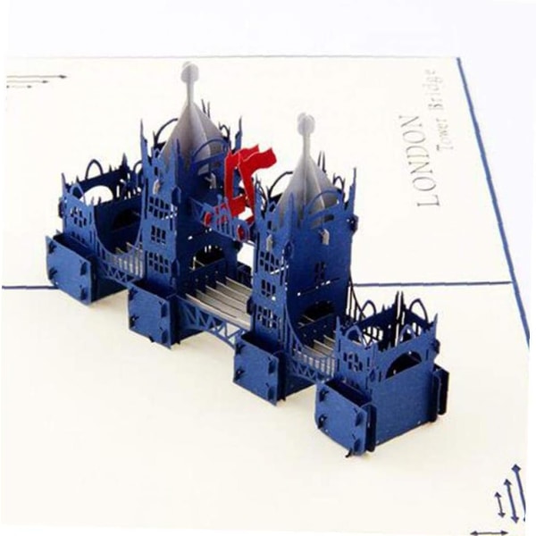 1 Styck Stereokort Kreativ London Bridge Pop Up