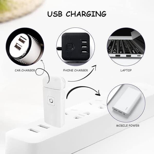 1 x USB-brettet leselys, liten og lett, øyevern