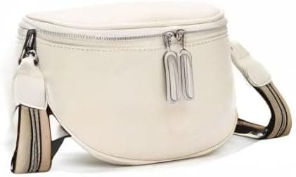 Midjeväska Crossbody Väskor För Kvinnor Äkta Läder (Vit)