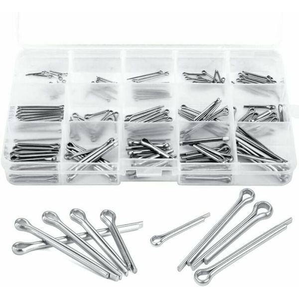 Cotter Pin 150 stk. 304 Rustfrit Stål Låsepin Assorteret