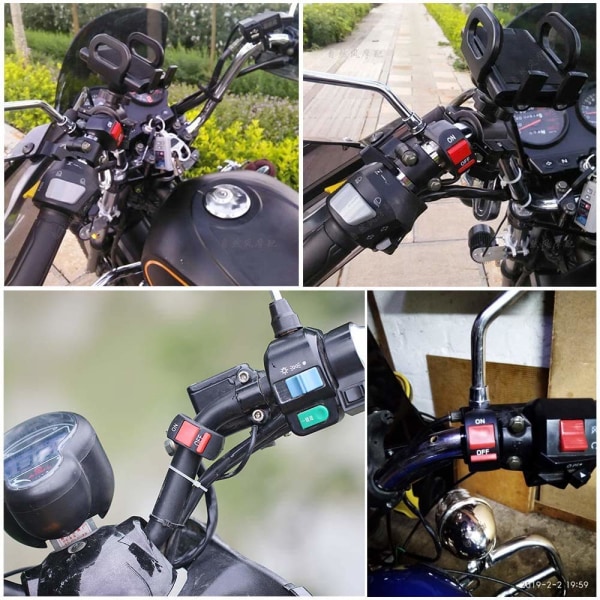 2st Motorcykelstyre Switch Switch Button Cykel Motorcykel