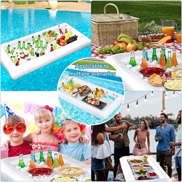 1 stk. flydende poolbar, oppustelig poolbakke, oppustelig
