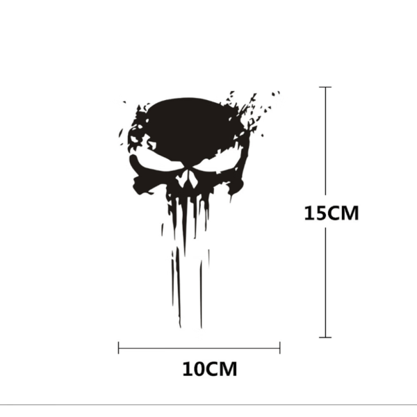 Molten Skull-dekaler i 2-pack för bil eller motorcykel