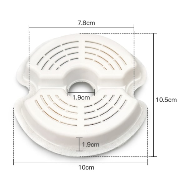 10*10.5cm, 4 kpl Vedenjakajan Suodatin, Kissavedenjakaja