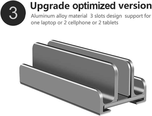 Multi-Slot Skrivebord Laptop Oppbevaringsstativ