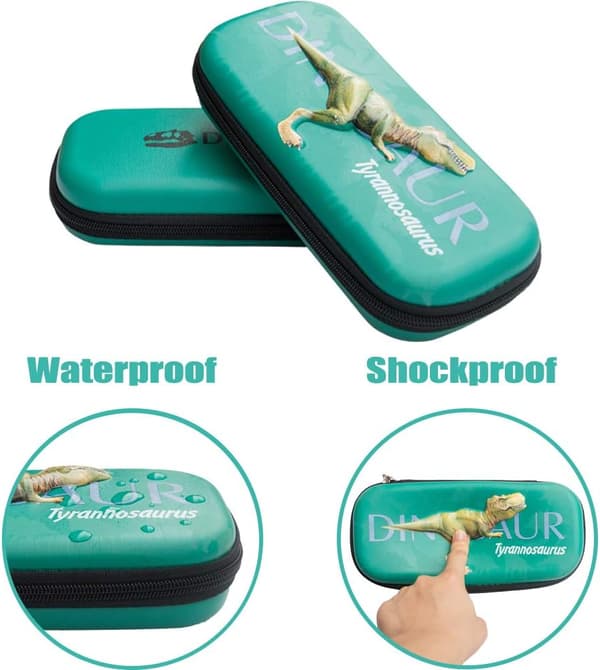 1 stk Dinosaur Blyantveske for Gutter 3D Nattskinnende Kule