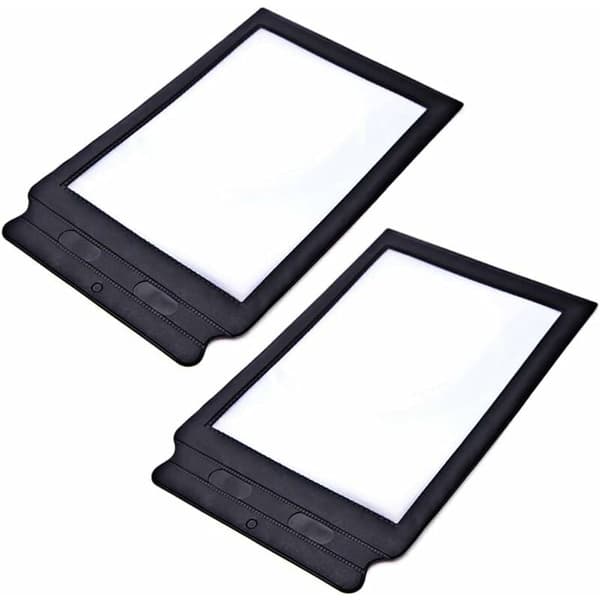 A4 Full Page Läsförstorare, 2-pack Stora Läsförstorare 3X