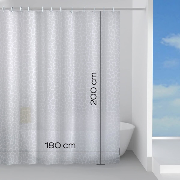 180 x 200, Thick Waterproof EVA Shower Curtain Anti-Mildew