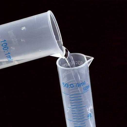 4 stk Lyseblå Tråd 10ml 25ml 50ml 100ml Plastik Gradueret